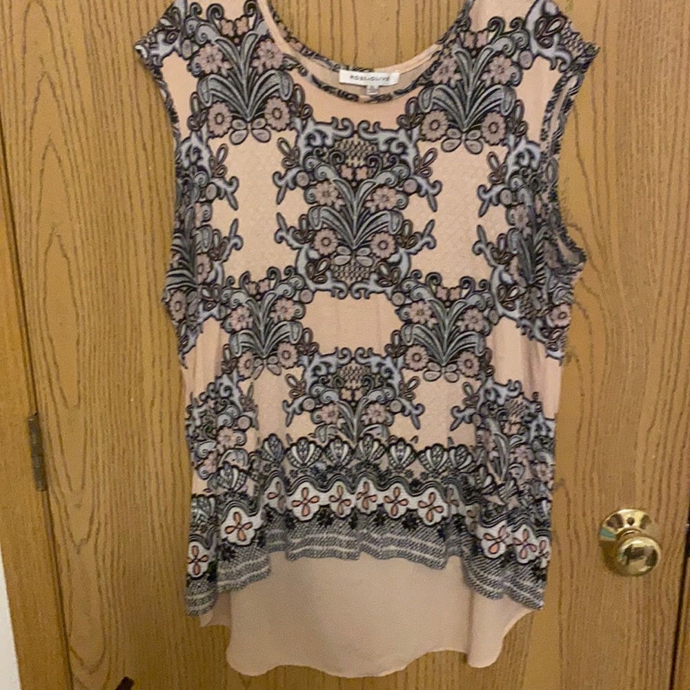 Rose & Olive split back tank XL